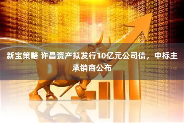 新宝策略 许昌资产拟发行10亿元公司债，中标主承销商公布
