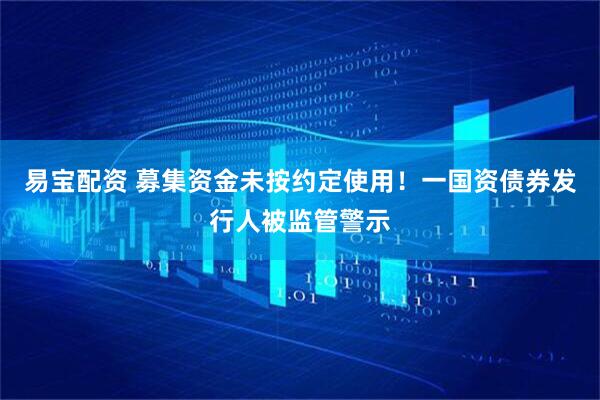 易宝配资 募集资金未按约定使用!一国资债券发行人被监管警示
