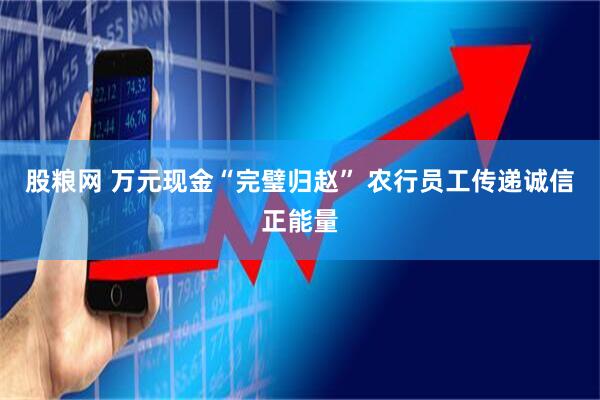 股粮网 万元现金“完璧归赵” 农行员工传递诚信正能量