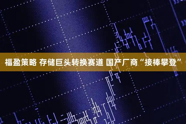 福盈策略 存储巨头转换赛道 国产厂商“接棒攀登”