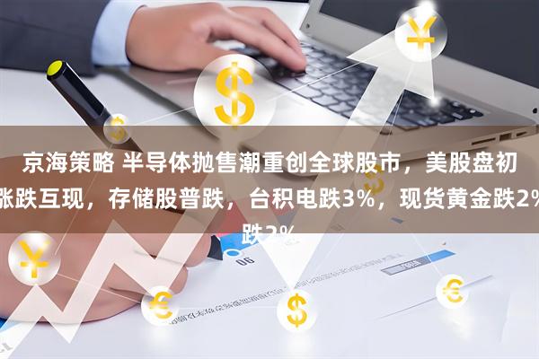 京海策略 半导体抛售潮重创全球股市，美股盘初涨跌互现，存储股普跌，台积电跌3%，现货黄金跌2%